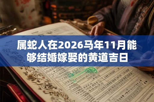 属蛇人在2026马年11月能够结婚嫁娶的黄道吉日
