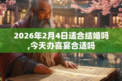 2026年2月4日适合结婚吗,今天办喜宴合适吗