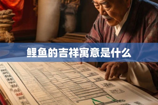 鲤鱼的吉祥寓意是什么