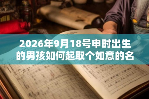 2026年9月18号申时出生的男孩如何起取个如意的名字和五行属性