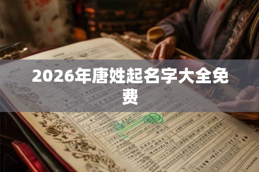 2026年唐姓起名字大全免费 2026年唐姓起名字大全免费