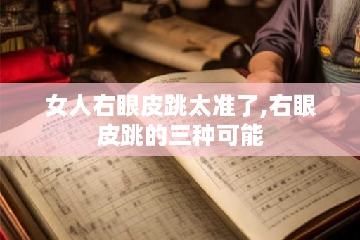 女人右眼皮跳太准了,右眼皮跳的三种可能