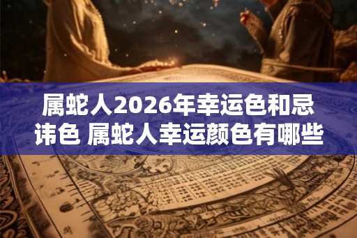 属蛇人2026年幸运色和忌讳色 属蛇人幸运颜色有哪些 属蛇人2026年幸运色和忌讳色 属蛇人幸运颜色有哪些