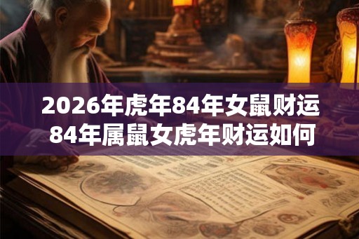2026年虎年84年女鼠财运 84年属鼠女虎年财运如何 2026年虎年84年女鼠财运 84年属鼠女虎年财运如何