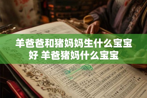 羊爸爸和猪妈妈生什么宝宝好 羊爸猪妈什么宝宝