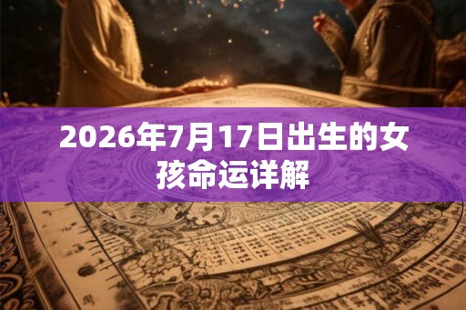 2026年7月17日出生的女孩命运详解