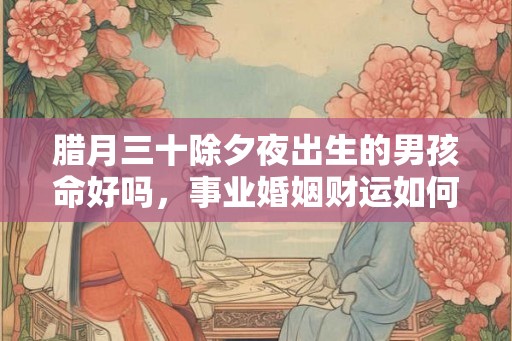 腊月三十除夕夜出生的男孩命好吗，事业婚姻财运如何？