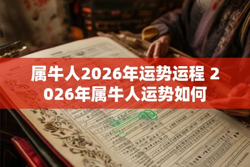 属牛人2026年运势运程 2026年属牛人运势如何