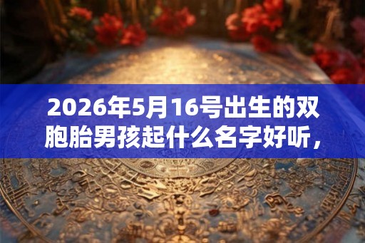 2026年5月16号出生的双胞胎男孩起什么名字好听，五行属什么