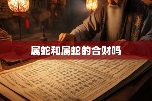 属蛇和属蛇的合财吗 属蛇和属蛇的合财吗