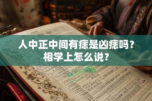 人中正中间有痣是凶痣吗？相学上怎么说？