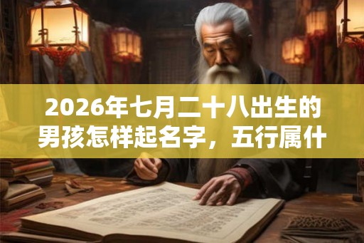 2026年七月二十八出生的男孩怎样起名字，五行属什么