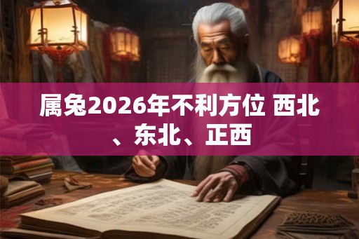 属兔2026年不利方位 西北、东北、正西
