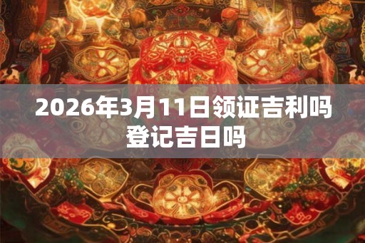 2026年3月11日领证吉利吗 登记吉日吗