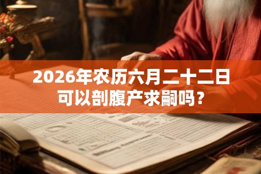 2026年农历六月二十二日可以剖腹产求嗣吗？