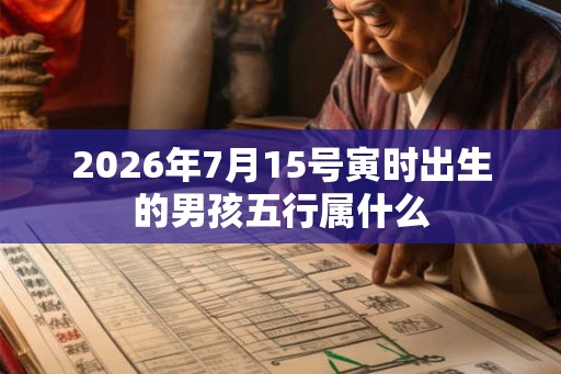 2026年7月15号寅时出生的男孩五行属什么