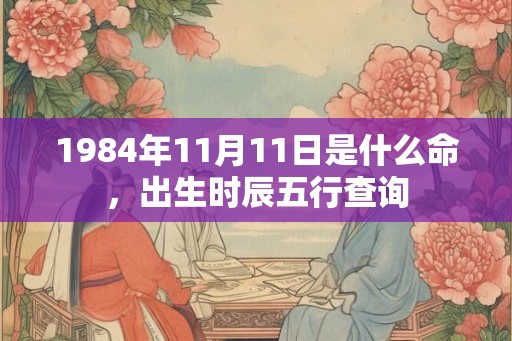 1984年11月11日是什么命，出生时辰五行查询