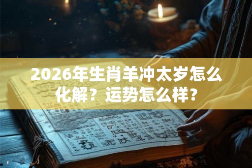 2026年生肖羊冲太岁怎么化解？运势怎么样？
