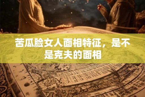 苦瓜脸女人面相特征，是不是克夫的面相