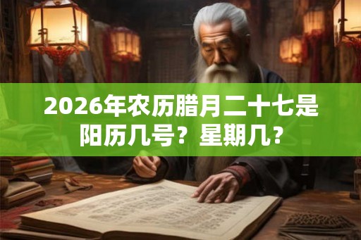 2026年农历腊月二十七是阳历几号？星期几？