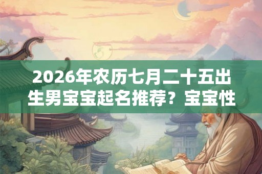 2026年农历七月二十五出生男宝宝起名推荐?宝宝性格如何? 2026年农历七月二十五出生男宝宝起名推荐?宝宝性格如何?