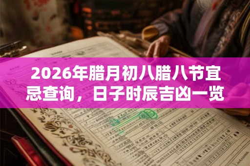 2026年腊月初八腊八节宜忌查询，日子时辰吉凶一览！