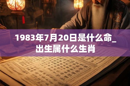 1983年7月20日是什么命_出生属什么生肖