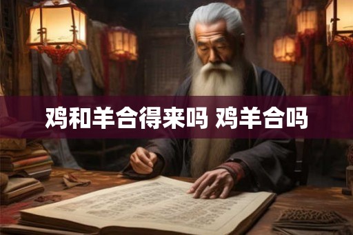 鸡和羊合得来吗 鸡羊合吗