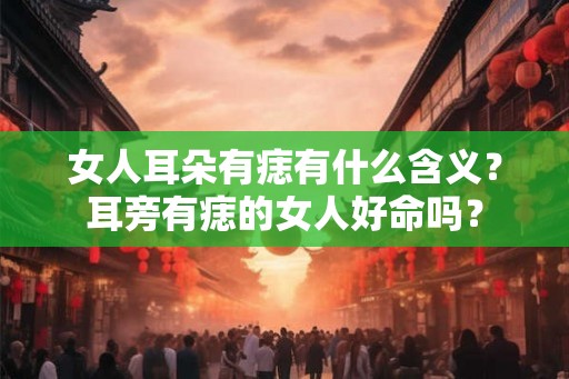 女人耳朵有痣有什么含义？耳旁有痣的女人好命吗？