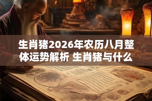 生肖猪2026年农历八月整体运势解析 生肖猪与什么生肖相冲