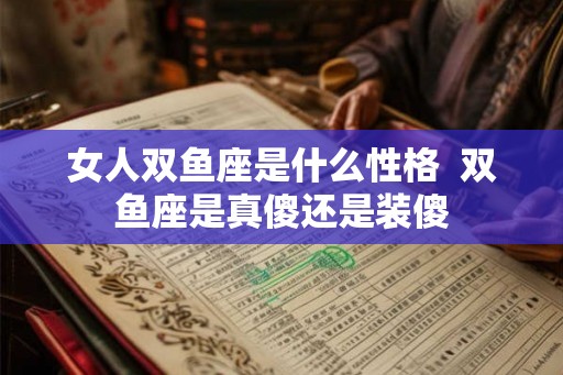 女人双鱼座是什么性格  双鱼座是真傻还是装傻