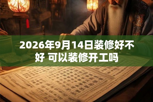 2026年9月14日装修好不好 可以装修开工吗