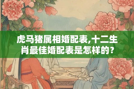 虎马猪属相婚配表,十二生肖最佳婚配表是怎样的？