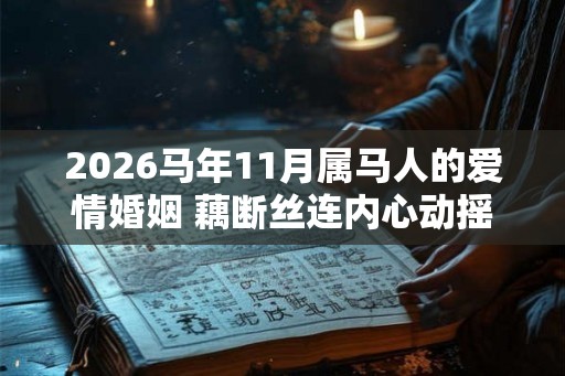 2026马年11月属马人的爱情婚姻 藕断丝连内心动摇 2026马年11月属马人的爱情婚姻 藕断丝连内心动摇