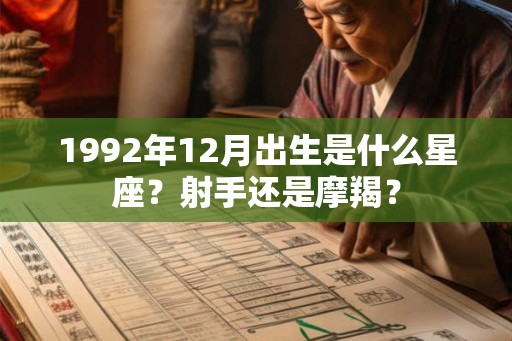1992年12月出生是什么星座？射手还是摩羯？