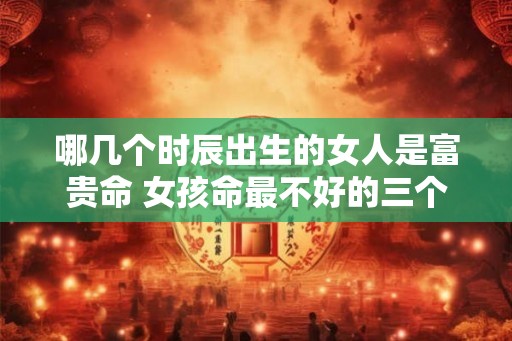 哪几个时辰出生的女人是富贵命 女孩命最不好的三个时辰