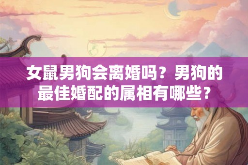 女鼠男狗会离婚吗?男狗的最佳婚配的属相有哪些? 女鼠男狗会离婚吗?男狗的最佳婚配的属相有哪些?