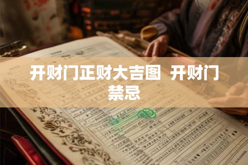 开财门正财大吉图 开财门禁忌 开财门正财大吉图 开财门禁忌