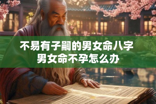 不易有子嗣的男女命八字 男女命不孕怎么办
