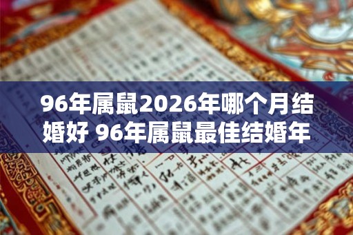96年属鼠2026年哪个月结婚好 96年属鼠最佳结婚年龄 96年属鼠2026年哪个月结婚好 96年属鼠最佳结婚年龄