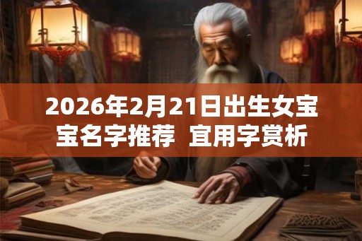 2026年2月21日出生女宝宝名字推荐  宜用字赏析