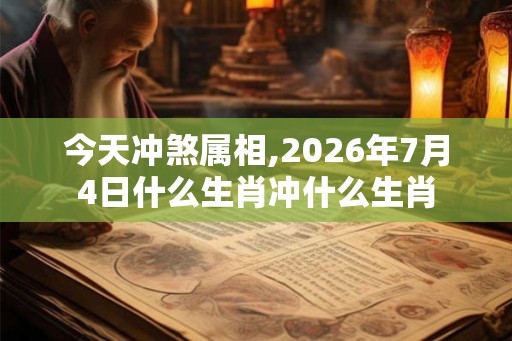 今天冲煞属相,2026年7月4日什么生肖冲什么生肖