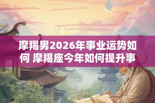 摩羯男2026年事业运势如何 摩羯座今年如何提升事业运
