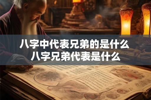 八字中代表兄弟的是什么 八字兄弟代表是什么