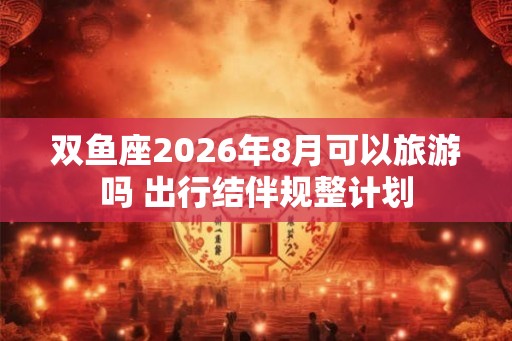 双鱼座2026年8月可以旅游吗 出行结伴规整计划