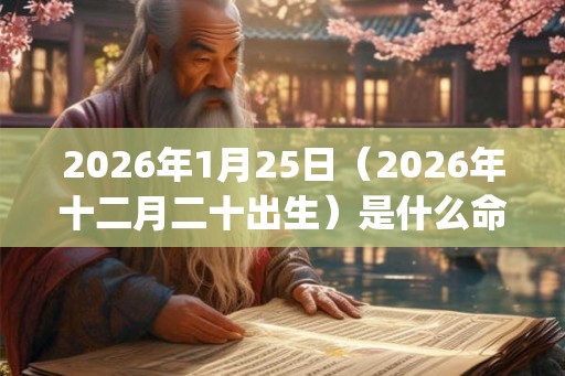2026年1月25日（2026年十二月二十出生）是什么命_命运如何