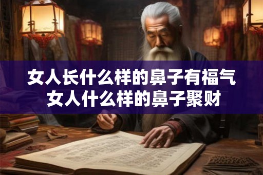 女人长什么样的鼻子有福气 女人什么样的鼻子聚财