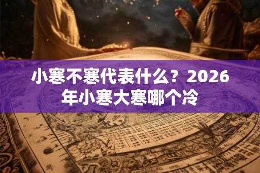 小寒不寒代表什么？2026年小寒大寒哪个冷