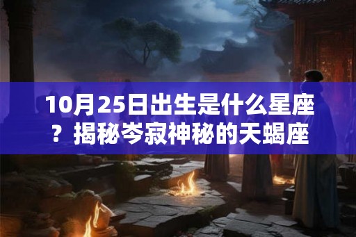 10月25日出生是什么星座？揭秘岑寂神秘的天蝎座
