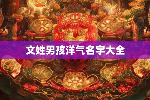 文姓男孩洋气名字大全